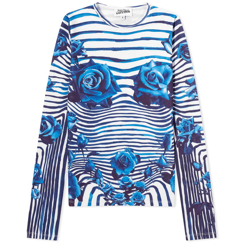 Футболка Jean Paul Gaultier Gaultier Flower Print Long Sleeve Top Різнокольоровий | 24-25-U-TO186-J551-015951