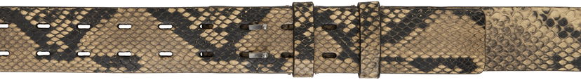 Ремені Dries Van Noten Dries Van Noten Snakeskin Leather Belt бежевий | 251-021403-397