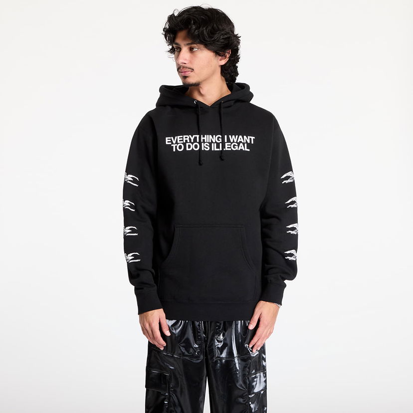 Світшоти Pleasures Illegal Print Hoodie чорний | P24W039 BLACK