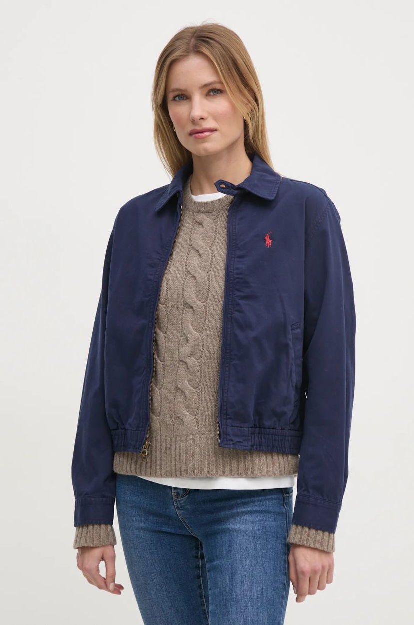 Вітровка Polo by Ralph Lauren Cotton Bomber Jacket темно-синій | 211934952