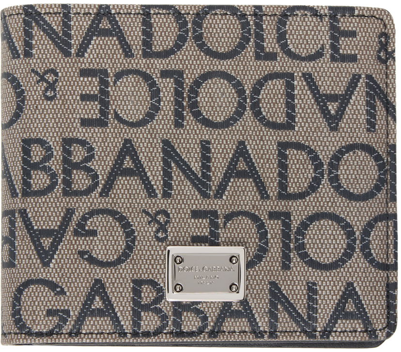 Гаманець Dolce & Gabbana Brown & Black Jacquard Bifold Wallet Коричневий | BP1321AJ705