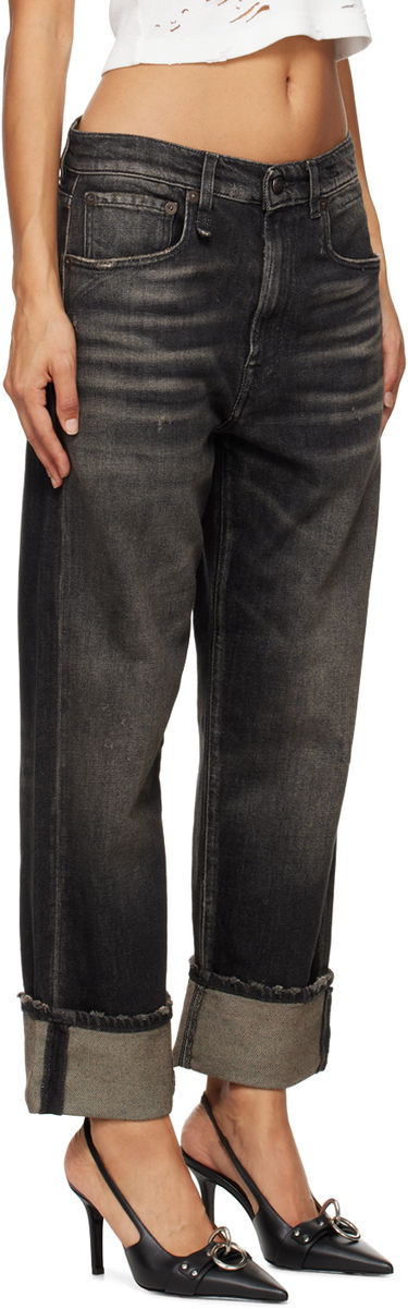 Джинси R13 R13 Cuffed X-Boyfriend Jeans чорний | R13WD111-D152C, 1