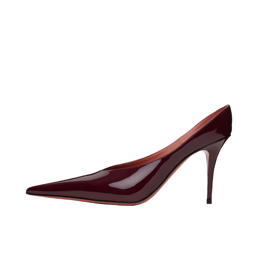 Кросівки та взуття Amina Muaddi Patent Leather Pumps Бордовий | ANOK MULE PATENT