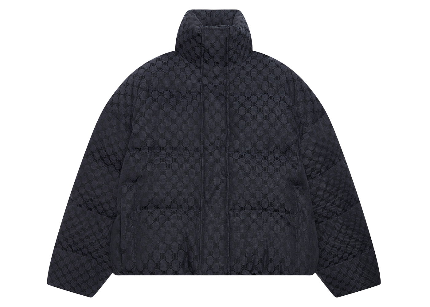 Пуховик Gucci x Balenciaga The Hacker Project Hacker BB Puffer Jacket чорний | 681885TLO531269, 0