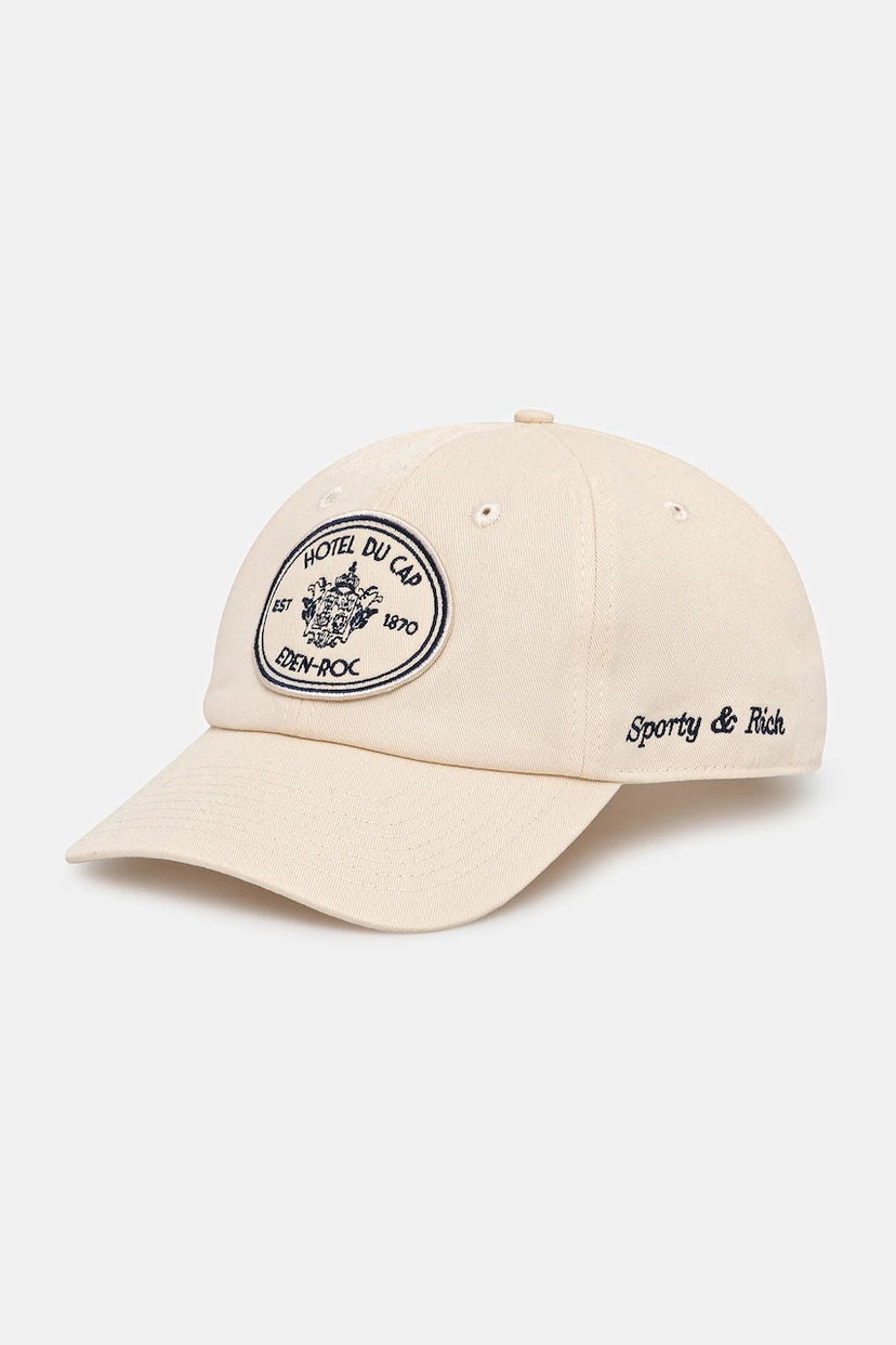 Кепка Sporty & Rich Sporty & Rich Eden Crest Cotton Baseball Cap бежевий | AC04060621CR01