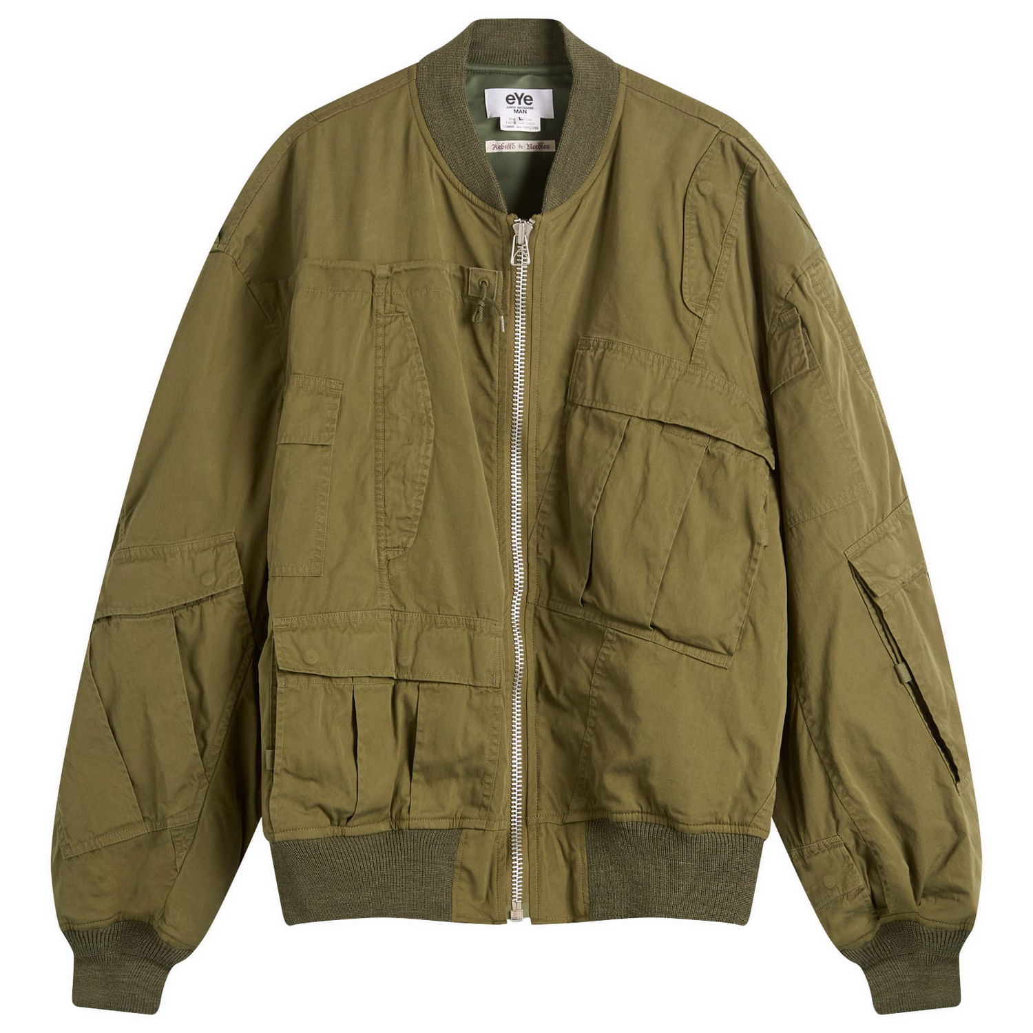 Куртка бомбер Junya Watanabe Junya Watanabe MAN x Needles Cotton Nylon Bomber Jacket, Size Small Зелений | WP-J902-100-1, 1