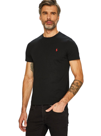 Футболка Polo by Ralph Lauren Custom Fit Tee чорний | 710680785001