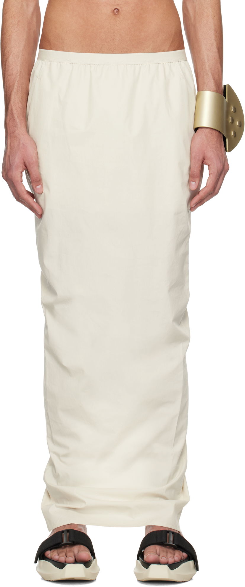 Спідниця Rick Owens Rick Owens Hollywood Soft Pillar Long Skirt бежевий | RU01E5301 P