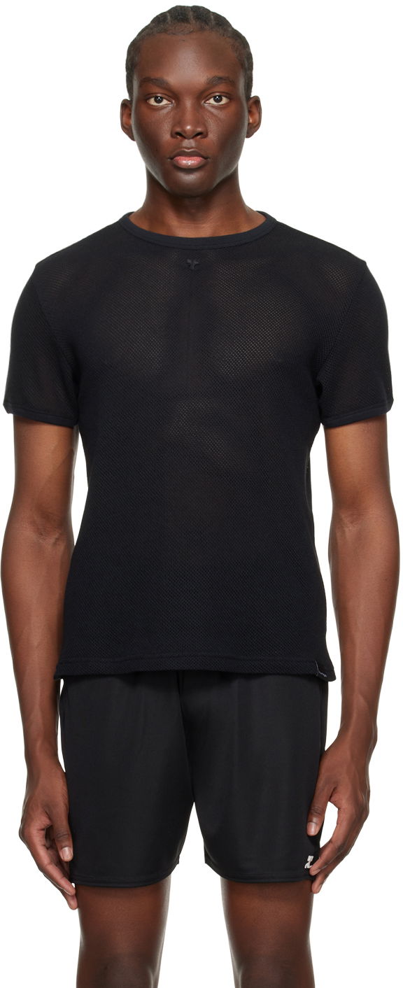 Футболка Courrèges Semi-Sheer T-Shirt чорний | 124JTS123JS0069