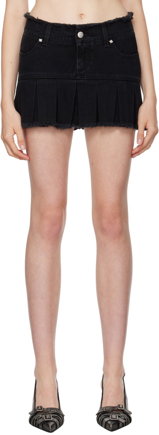 Спідниця MISBHV Pleated Denim Miniskirt чорний | 241W863