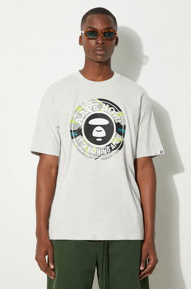 Футболка AAPE by A Bathing Ape AAPE By A Bathing Ape Basic Tee Print T-Shirt Сірий | AAPTEM1444XAM, 0