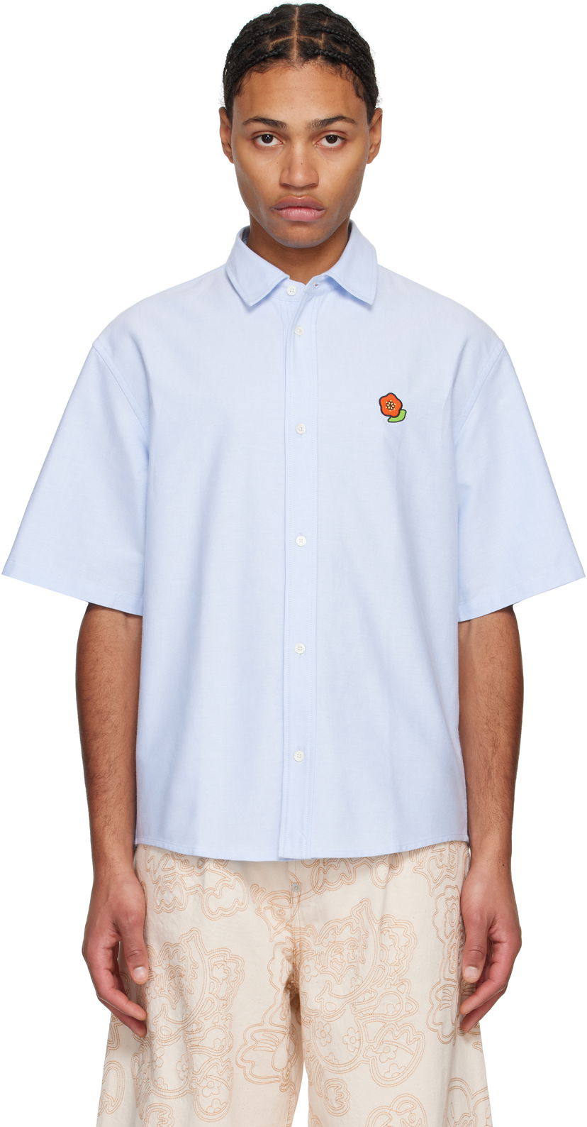 Сорочка KENZO Pop Crest Oxford Shirt Синій | FF55CH1279LO