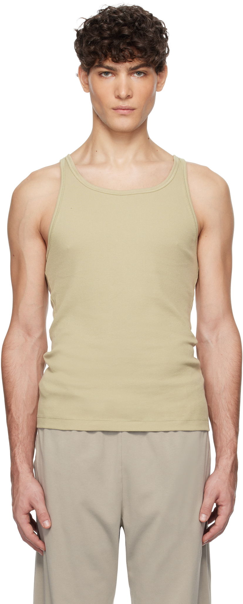 Безрукавка SKIMS Three-Pack Rib Tank Tops Зелений | TP-TNK-5788M