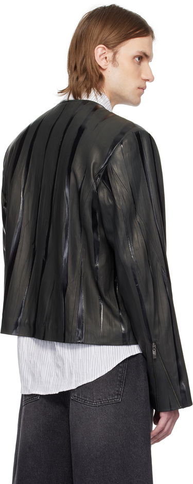 Куртка бомбер ADER ERROR ADER error Product. 14 Cropped Leather Jacket чорний | BO01SSJK0107BK, 2