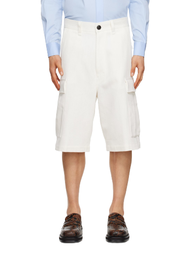Шорти AMI Cargo Pocket Shorts білий | HSO400.CO0011