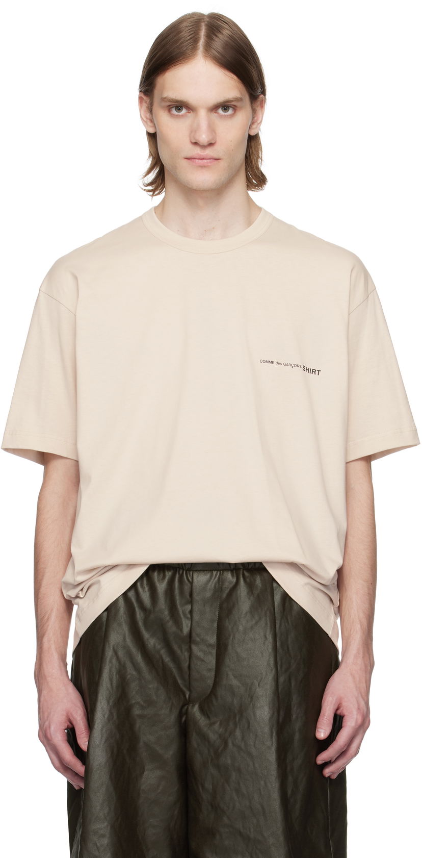 Футболка Comme des Garçons Comme des Garçons Shirt Oversized T-Shirt бежевий | FO-T023-051