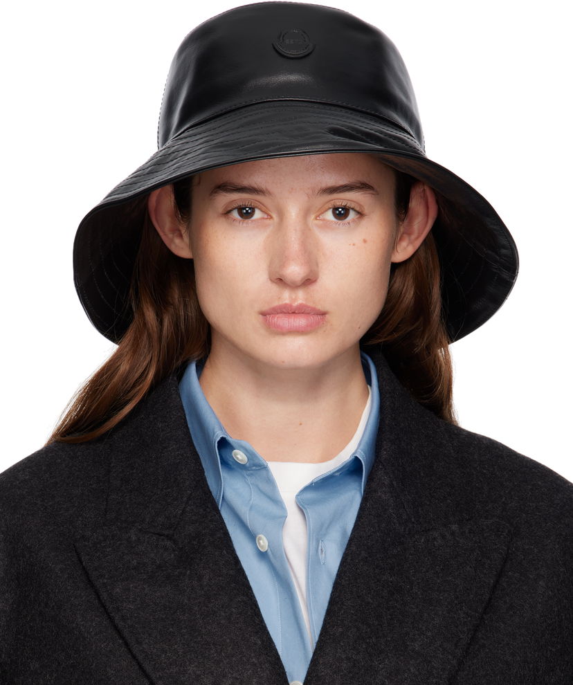 Капелюх Moncler Moncler Genius x EE72 Leather Bucket Hat чорний | K24033B00004M6584