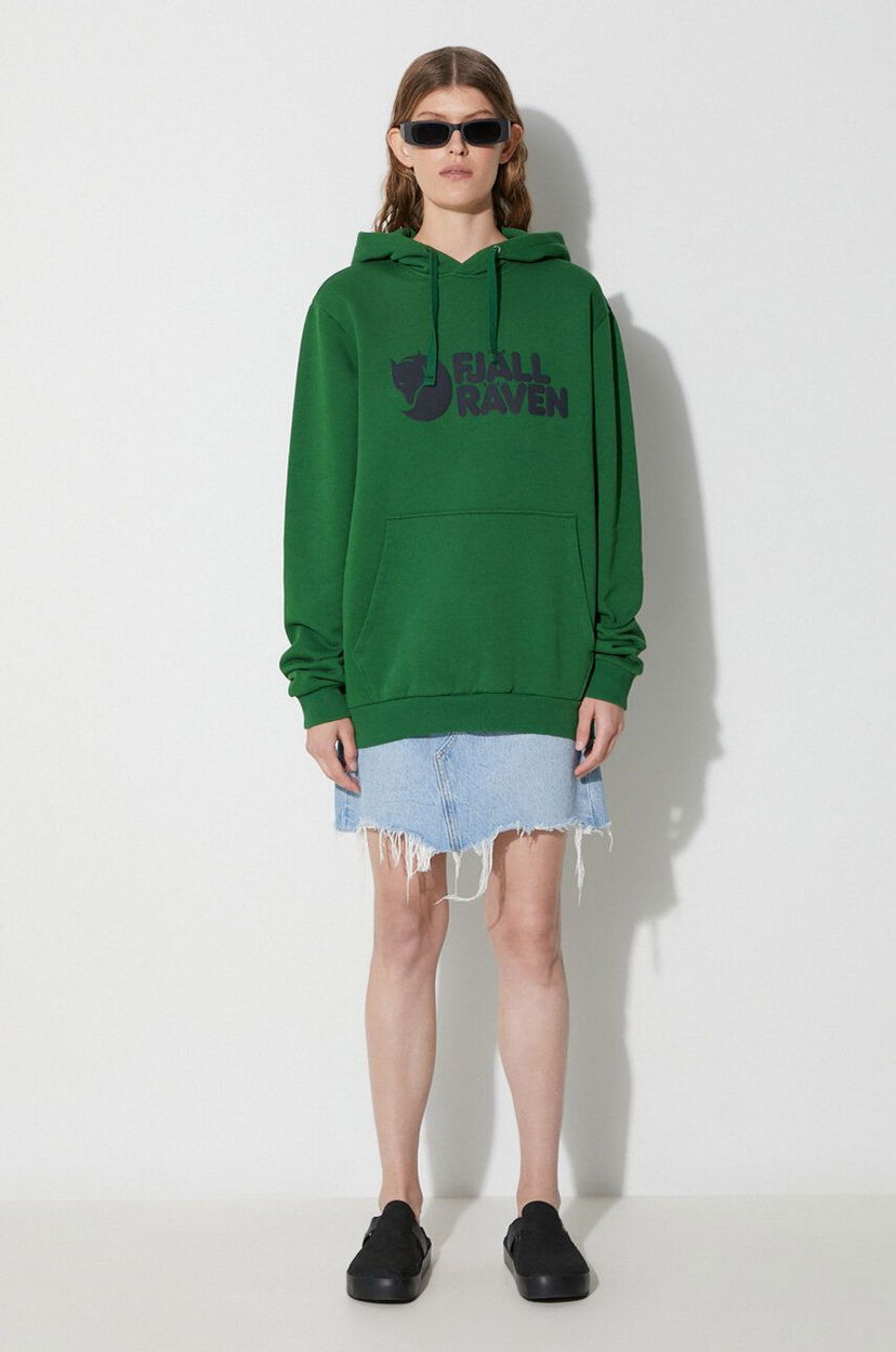 Світшоти FJÄLLRÄVEN Hoodie With Print Зелений | 84144