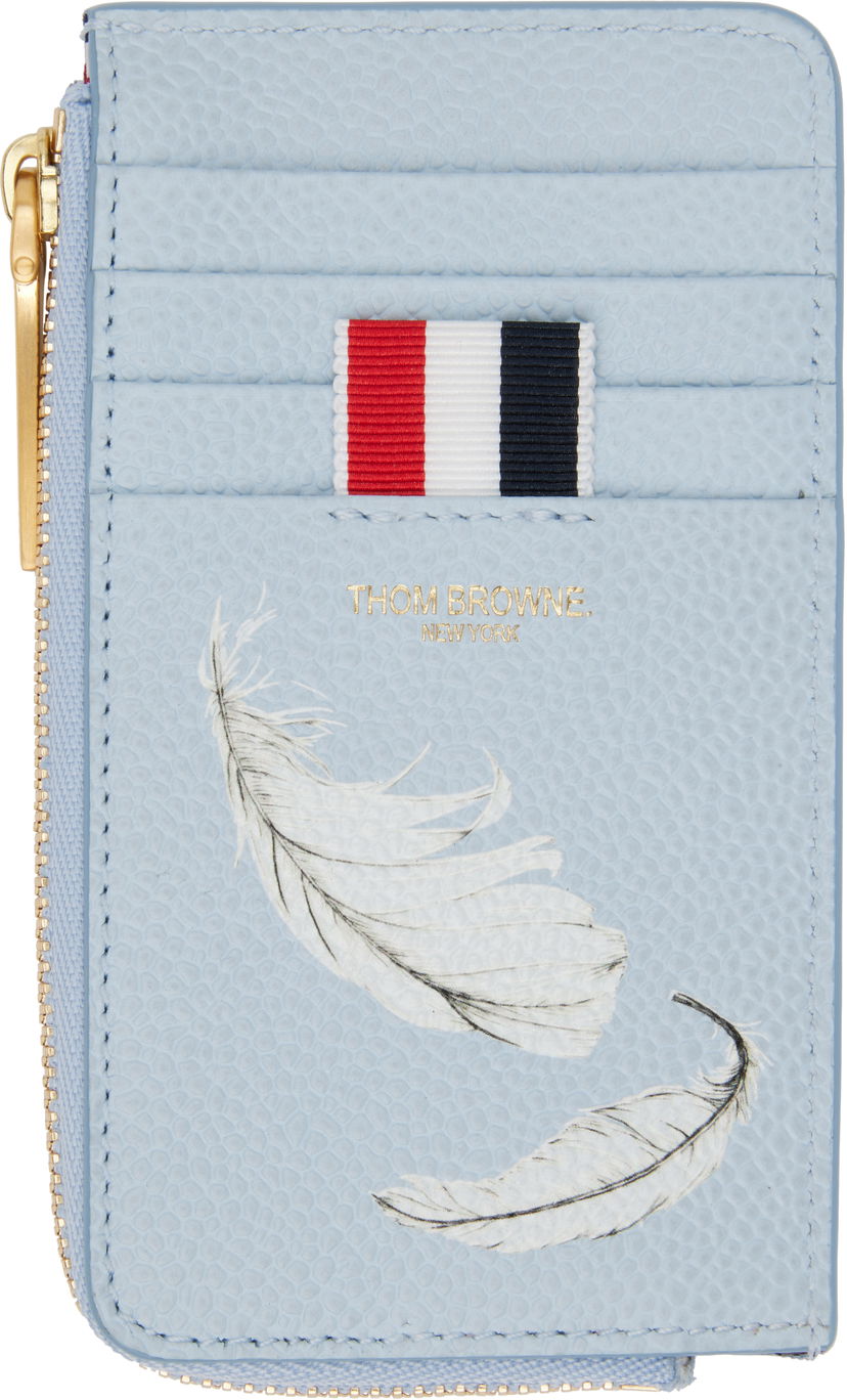 Гаманець Thom Browne Thom Browne Feather Print Zip Coin Purse Синій | UAW006A-E1353