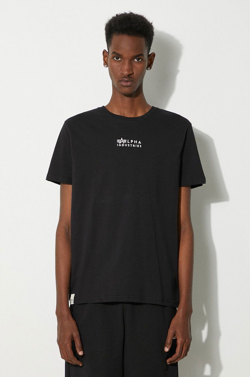 Футболка Alpha Industries T-Shirt With Print чорний | 118529.649