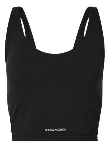 Бюстгальтер Sporty & Rich Cropped Tank Bra Top чорний | TC671BK