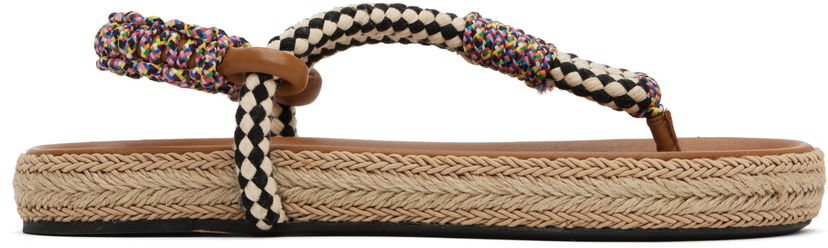 Аксесуари ISABEL MARANT Isabel Marant Gypsa Rope Thong Sandals Коричневий | SD0231FA-C1B07S