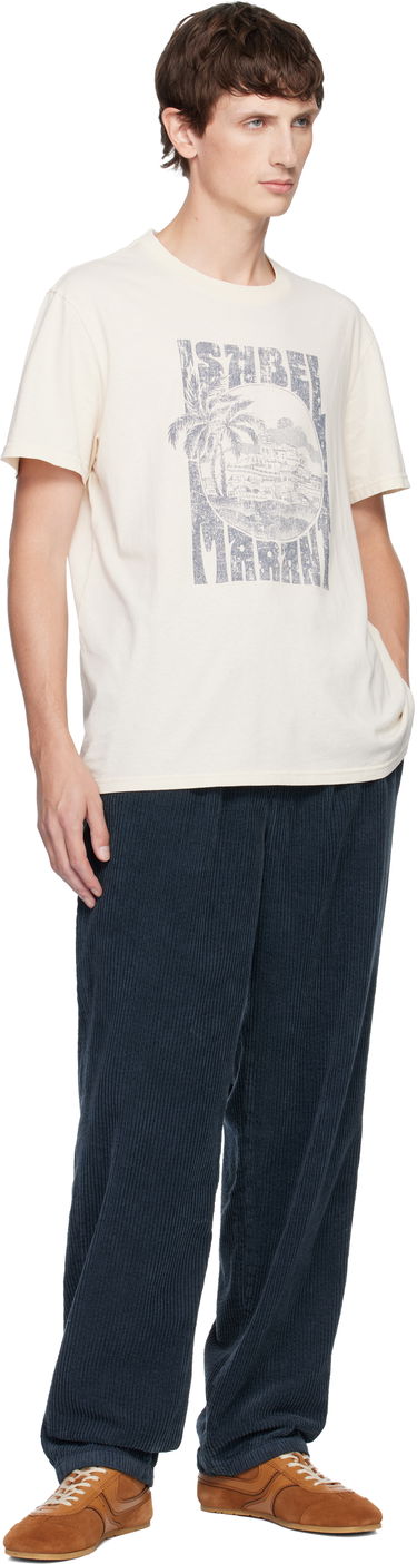Футболка ISABEL MARANT Isabel Marant Honore Graphic Print T-Shirt бежевий | 25ATS0052HB-C3N09H, 3