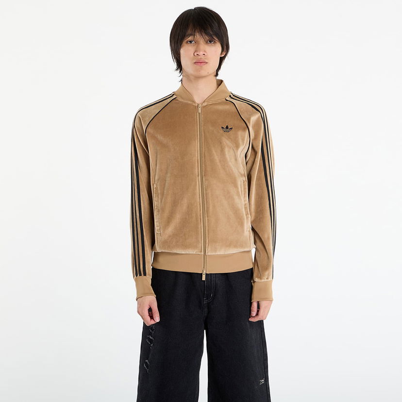 Спортивний костюм adidas Originals SST Adicolor Velour Track Top Коричневий | JX1561
