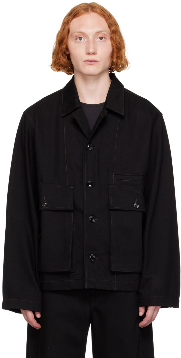 Куртка LEMAIRE Boxy Denim Jacket чорний | OW306 LD1000