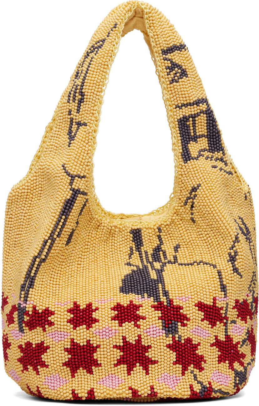 сумка-тоут JW Anderson JW Anderson Mini Patterned Beaded Shopper Tote Різнокольоровий | HB0744-FA0471