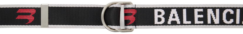 Ремені Balenciaga Black & Gray D Ring Belt чорний | 703137210AA