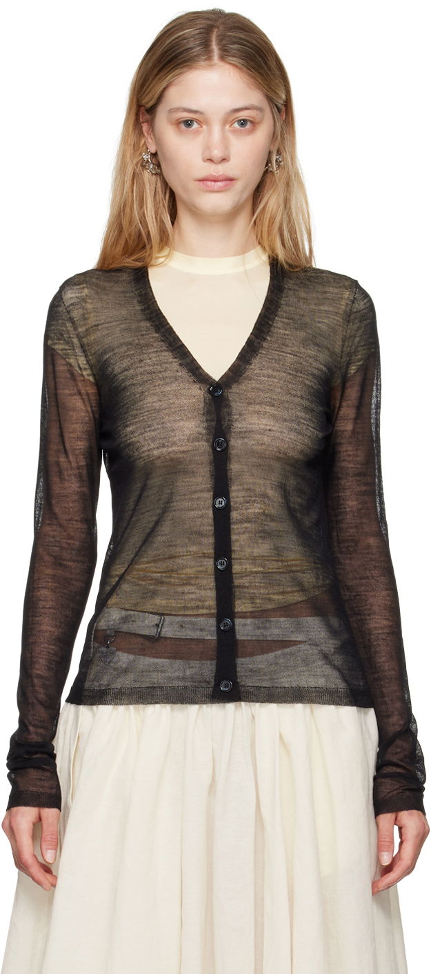 Cветр Acne Studios Lightweight Knit Cardigan чорний | A60516-