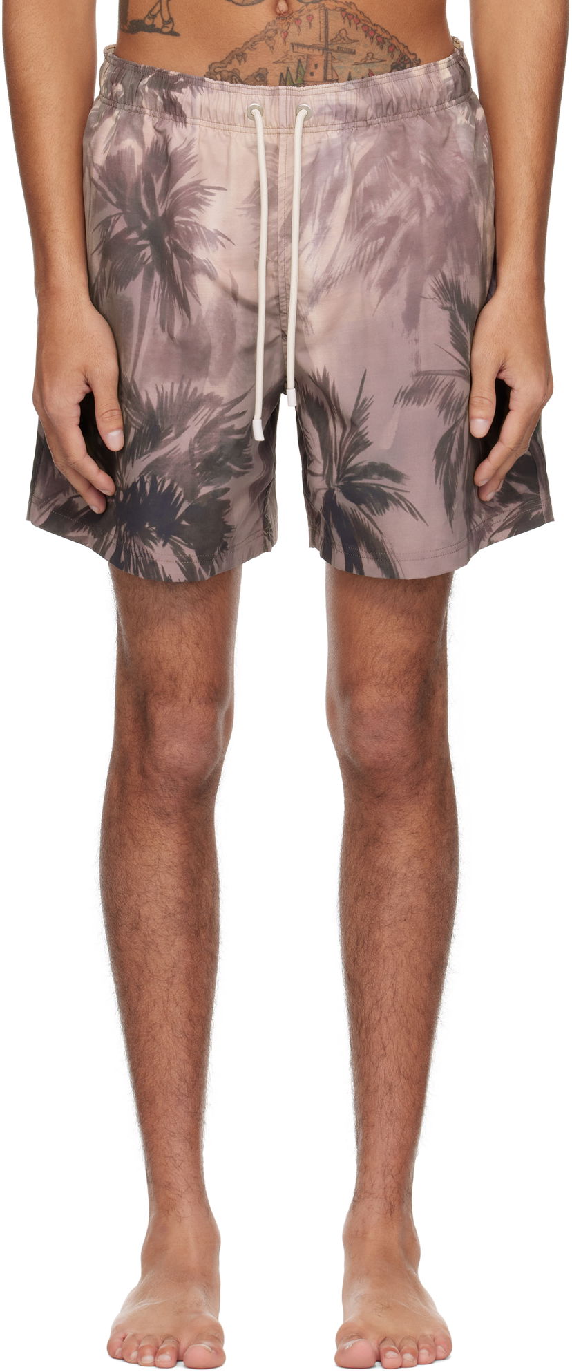 Купальники Palm Angels Palm Angels Sunset Palm Swim Shorts Коричневий | PMFD012S25FAB0026110