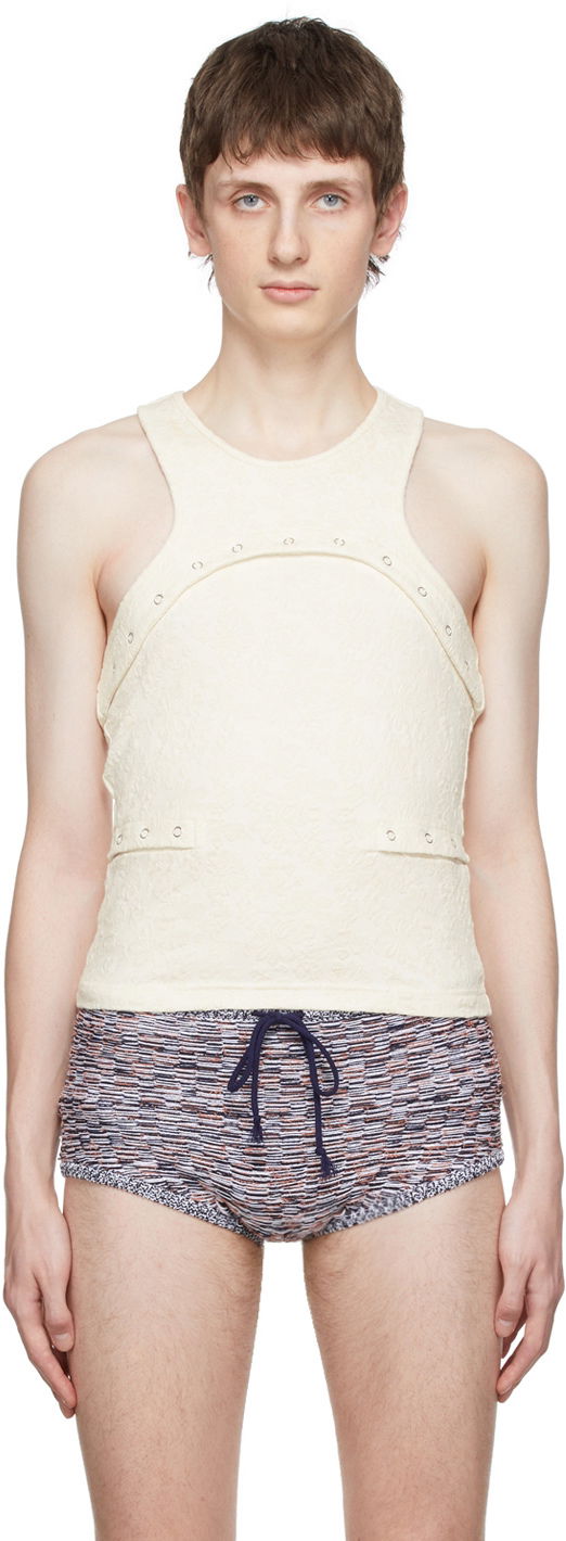 Безрукавка Eckhaus Latta Undone Tank Top білий | 3020-EL-SS22-B