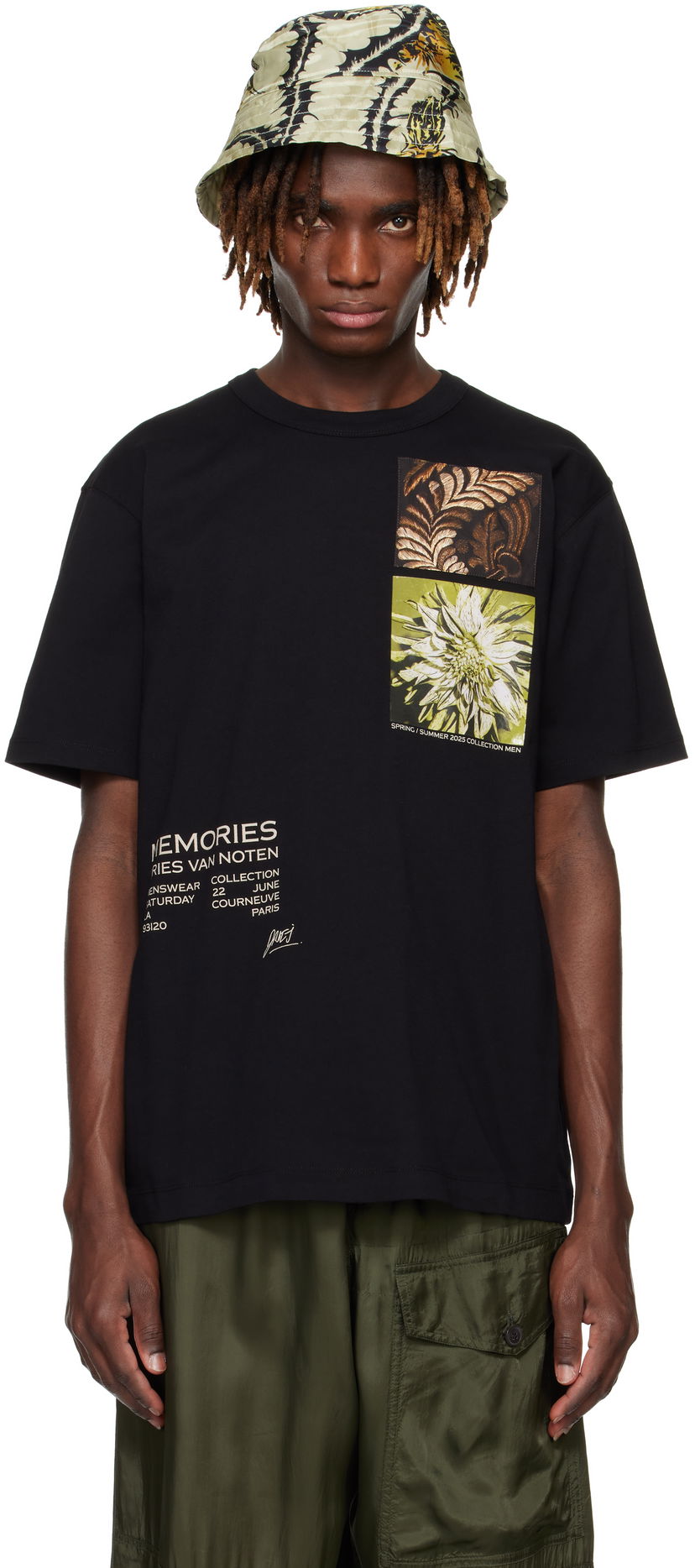 Футболка Dries Van Noten Dries Van Noten Show Graphic Print T-Shirt чорний | 251-021109-1600