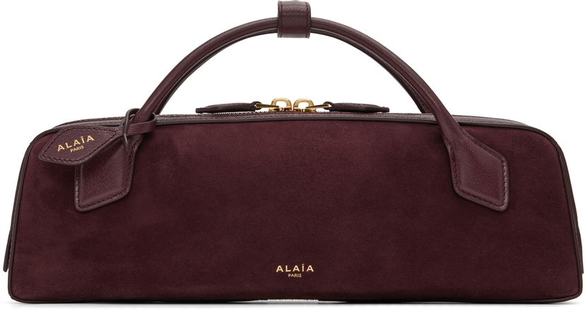 Сумочка Alaïa ALAÏA 'Le Teckel' Suede Clutch Bag Бордовий | AA1S06026CA577