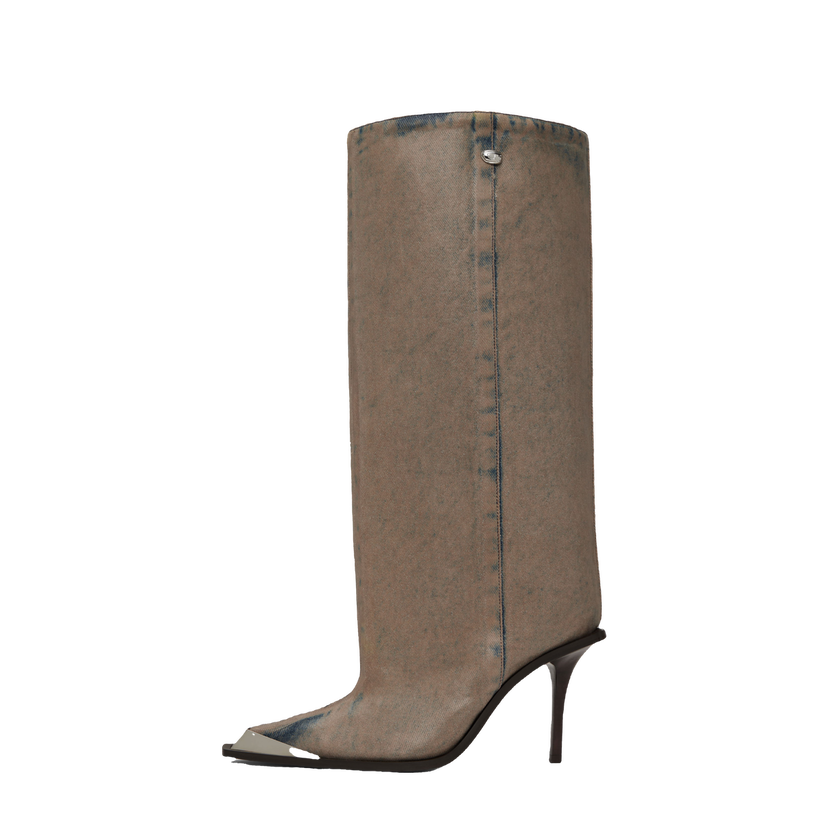 Кросівки та взуття Diesel D-Tona Tall Denim Boots Синій | Y03461 PR402