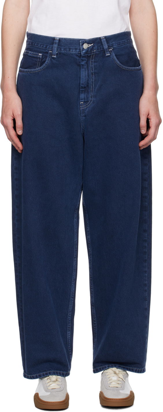 Джинси Carhartt WIP Work In Progress Blue Denim Loose-Fit Jeans темно-синій | I033746 29L4J