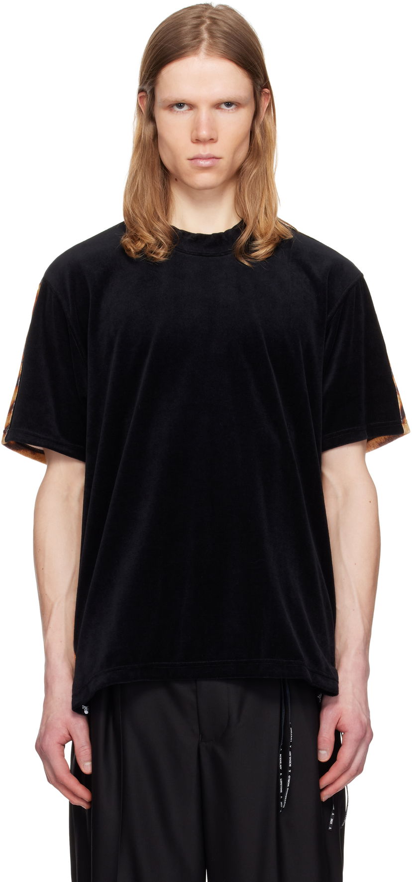 Футболка Mastermind WORLD Mastermind World Regular Fit Switched Animal Velour T-Shirt чорний | MW25S14-TS001-018