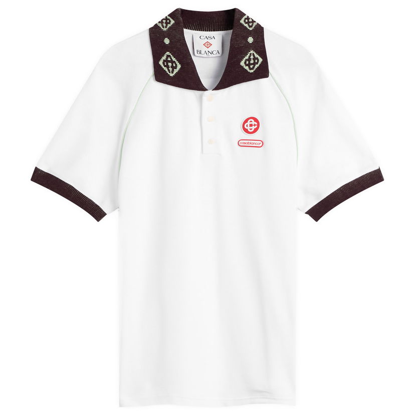 Сорочка поло Casablanca Textured Pique Chenille Collar Raglan Polo Різнокольоровий | M-AW25-JTP-435-01