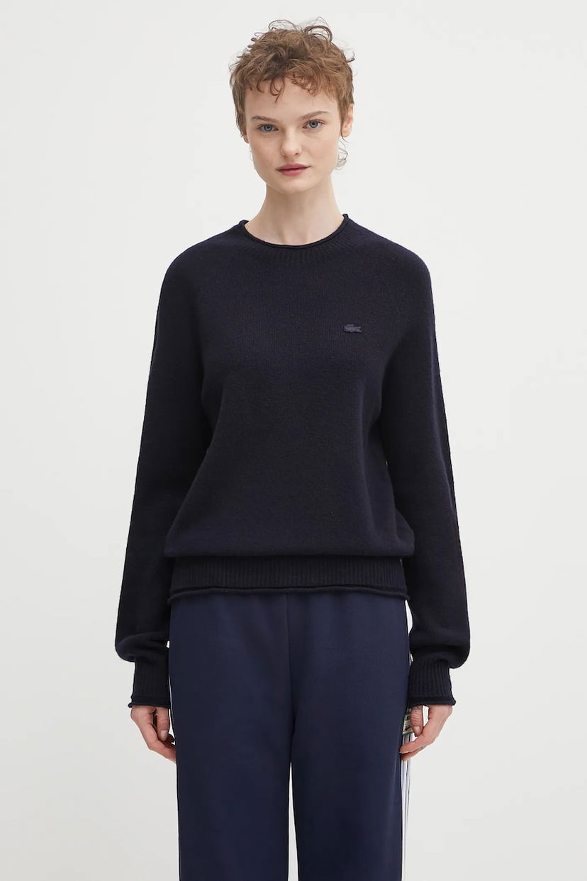 Cветр Lacoste Lacoste Wool Sweater темно-синій | AF4160