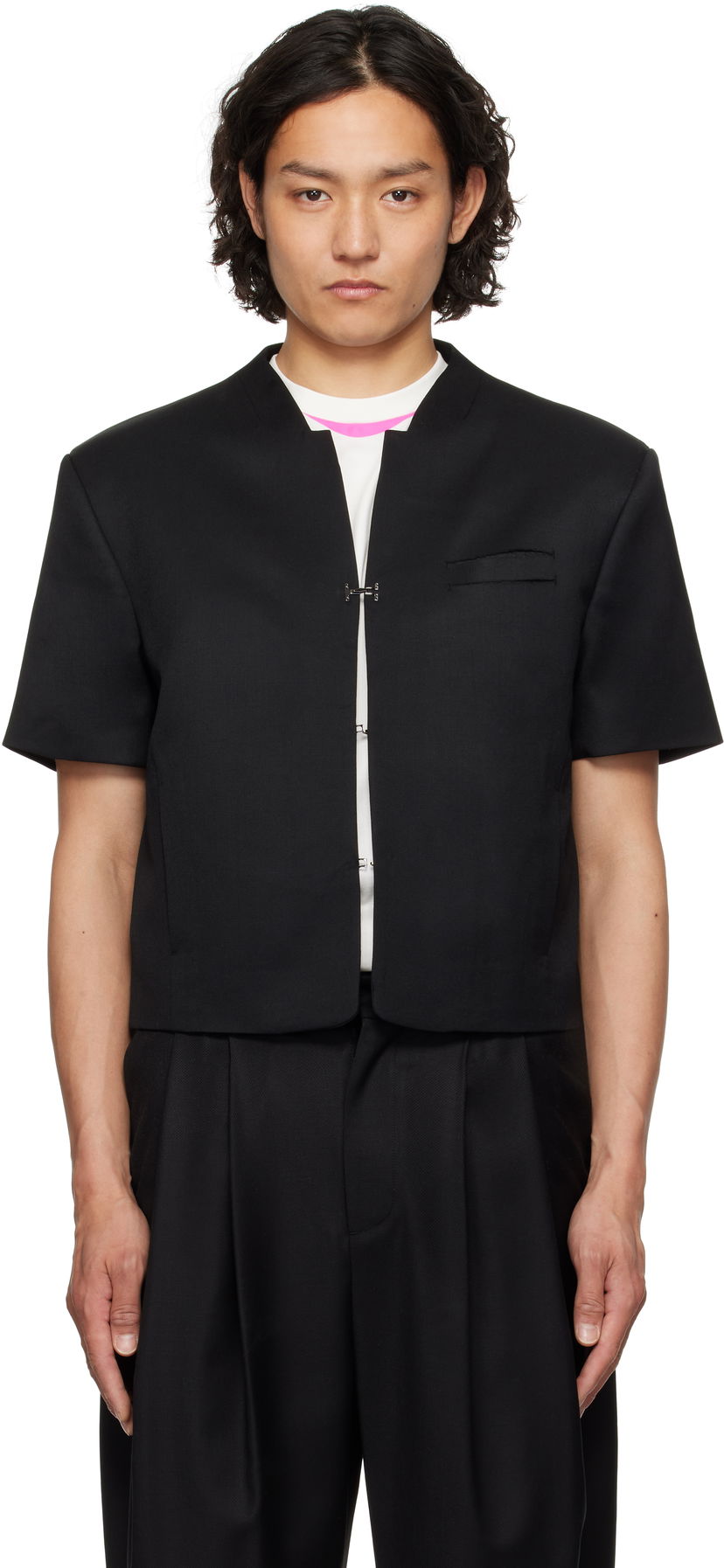 Куртка ADER ERROR ADER error Set-Up Short Sleeve Blazer чорний | BO01SSBZ0206BK