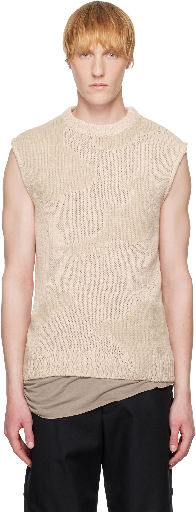 Cветр HELIOT EMIL HELIOT EMIL Ophiolite Knit Vest бежевий | SS25_M_07_074_ST18