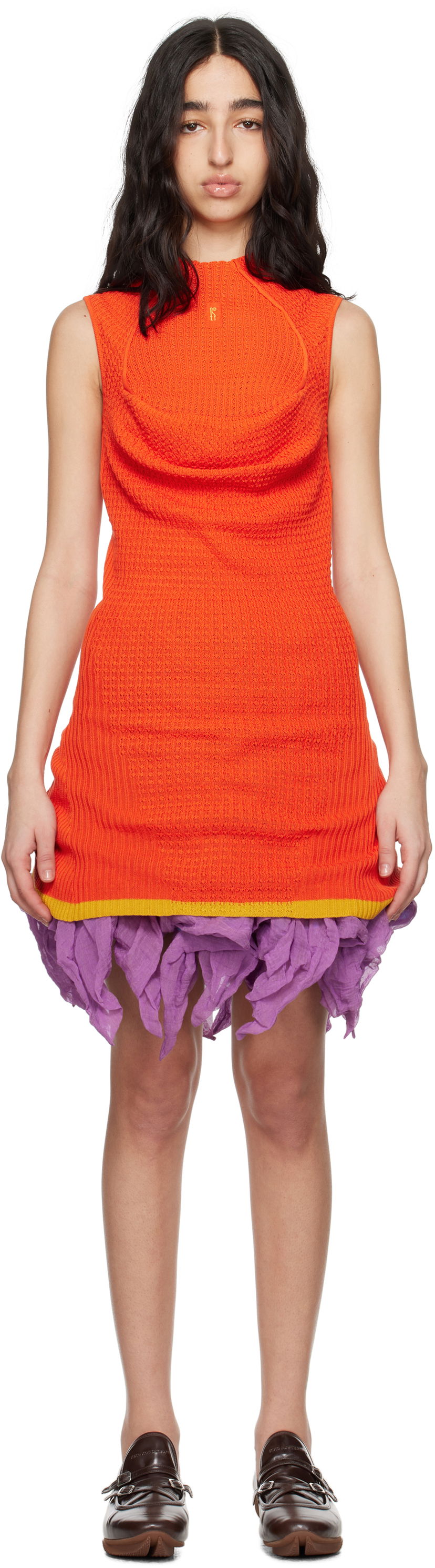 плаття KIKO KOSTADINOV Kiko Kostadinov Vecto Knit Tunic Minidress Помаранчевий | KKWSS25KN03-94
