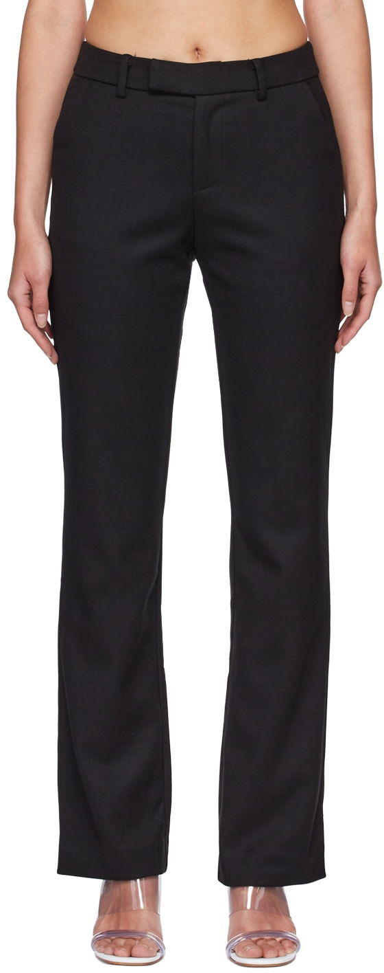 Штани GUIZIO Guizio Polyester Straight-Leg Trousers чорний | DGH20P885