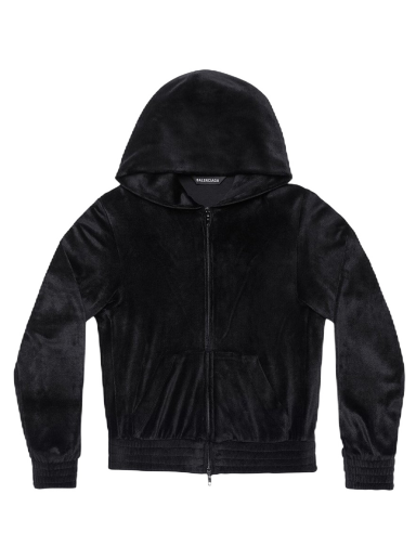 Світшоти Balenciaga BB Paris Strass Zip-Up Fitted Hoodie чорний | 751792TOV101000