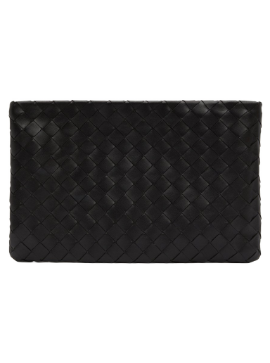 Сумочка Bottega Veneta Medium Flat Pouch чорний | 608232 VCCP9
