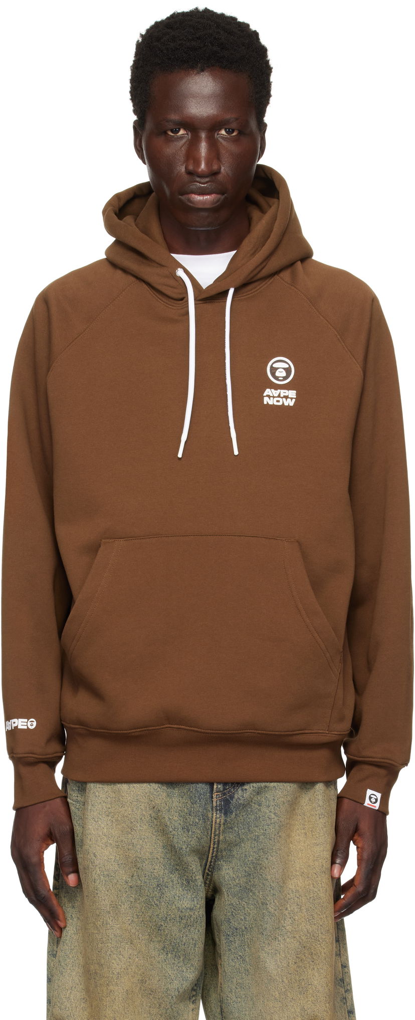 Світшоти AAPE by A Bathing Ape AAPE by A Bathing Ape 'AAPE Now' Hoodie Коричневий | AAPSWMB324XXNBWX