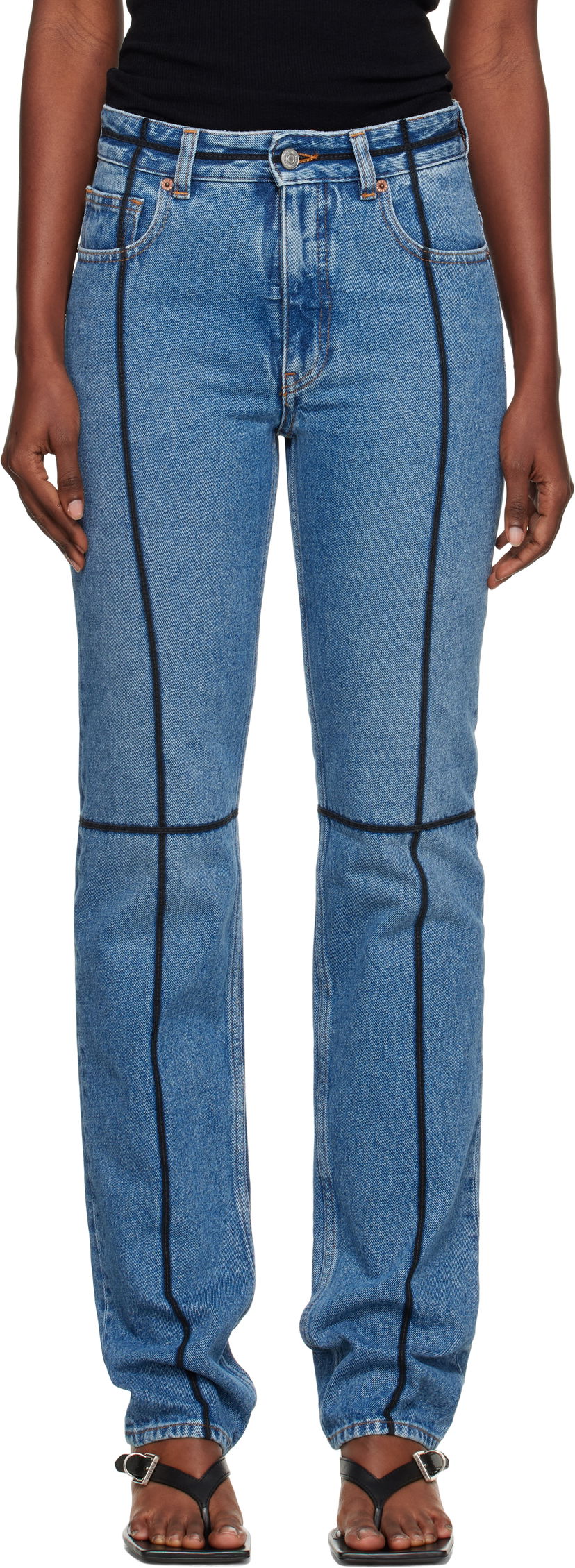Джинси Maison Margiela MM6 Maison Margiela 5 Pockets Jeans Синій | S52LA0261 M30018