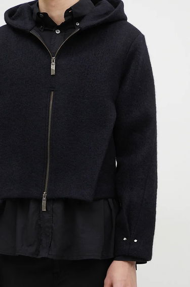 Світшоти ADER ERROR Oversize Wool Blend Cropped Hoodie чорний | BN01FWJK1301BK, 4